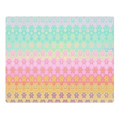 Boho Retro Pastel Floral Pattern Double Sided Flano Blanket (large)  by SpinnyChairDesigns