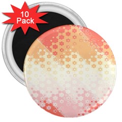 Abstract Floral Print 3  Magnets (10 Pack) 