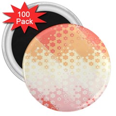 Abstract Floral Print 3  Magnets (100 Pack) by SpinnyChairDesigns