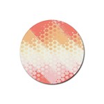 Abstract Floral Print Rubber Coaster (Round)  Front