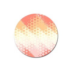 Abstract Floral Print Magnet 3  (round) by SpinnyChairDesigns