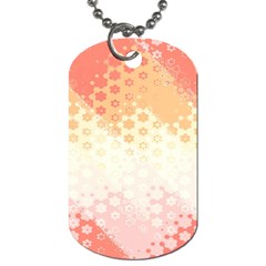 Abstract Floral Print Dog Tag (one Side) by SpinnyChairDesigns