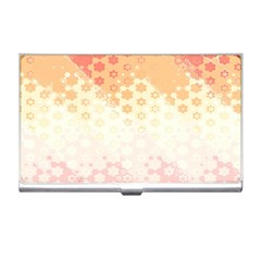 Abstract Floral Print Business Card Holder by SpinnyChairDesigns