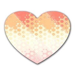 Abstract Floral Print Heart Mousepads by SpinnyChairDesigns