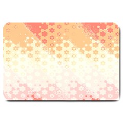 Abstract Floral Print Large Doormat  by SpinnyChairDesigns