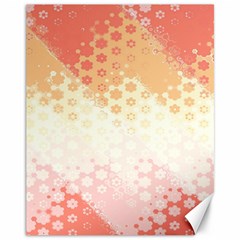 Abstract Floral Print Canvas 11  X 14  by SpinnyChairDesigns