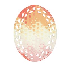 Abstract Floral Print Ornament (oval Filigree) by SpinnyChairDesigns