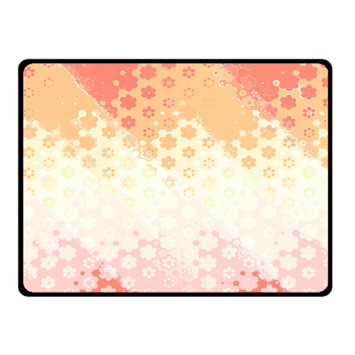 Abstract Floral Print Double Sided Fleece Blanket (Small) 