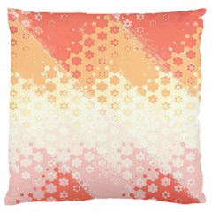 Abstract Floral Print Large Flano Cushion Case (two Sides) by SpinnyChairDesigns