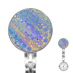 Boho Retro Wildflower Print Stainless Steel Nurses Watch