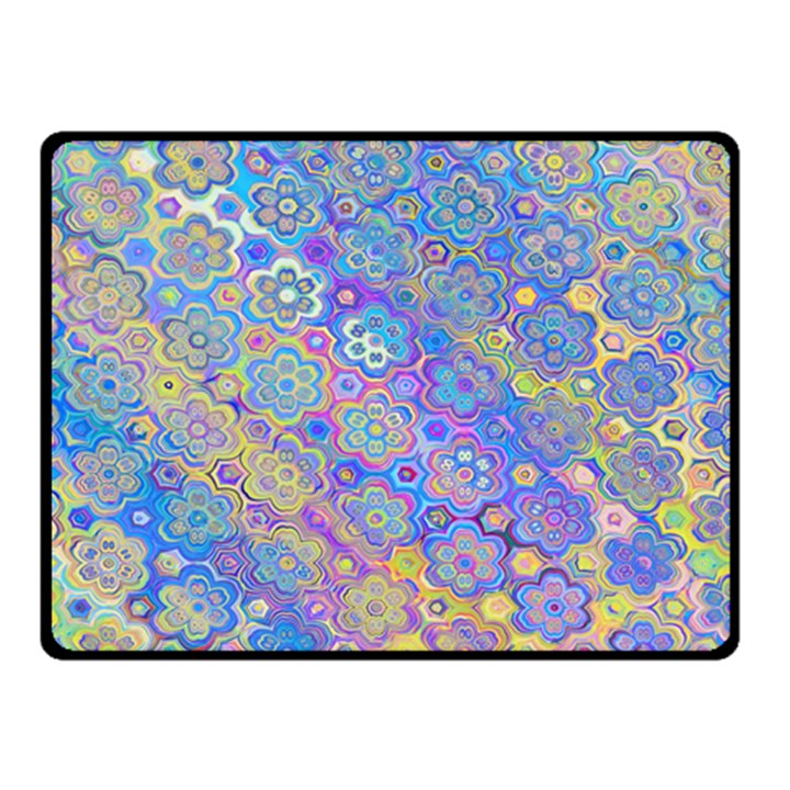 Boho Retro Wildflower Print Double Sided Fleece Blanket (Small) 