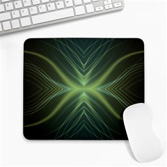 Abstract Green Stripes Large Mousepads by SpinnyChairDesigns