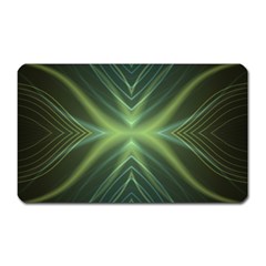 Abstract Green Stripes Magnet (rectangular) by SpinnyChairDesigns