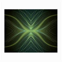 Abstract Green Stripes Small Glasses Cloth by SpinnyChairDesigns