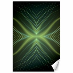 Abstract Green Stripes Canvas 24  X 36  by SpinnyChairDesigns