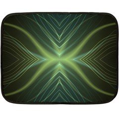 Abstract Green Stripes Double Sided Fleece Blanket (mini)  by SpinnyChairDesigns