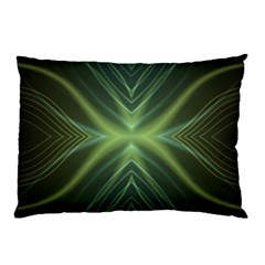 Abstract Green Stripes Pillow Case (two Sides) by SpinnyChairDesigns