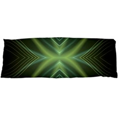 Abstract Green Stripes Body Pillow Case Dakimakura (two Sides) by SpinnyChairDesigns