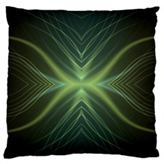 Abstract Green Stripes Standard Flano Cushion Case (one Side) by SpinnyChairDesigns