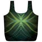 Abstract Green Stripes Full Print Recycle Bag (XXXL) Front