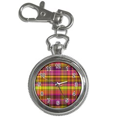 Pink Yellow Madras Plaid Key Chain Watches