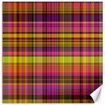 Pink Yellow Madras Plaid Canvas 20  x 20  19 x19.27  Canvas - 1