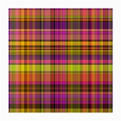 Pink Yellow Madras Plaid Medium Glasses Cloth