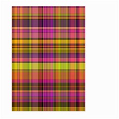 Pink Yellow Madras Plaid Large Garden Flag (Two Sides)