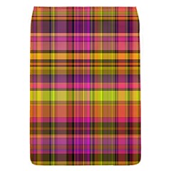 Pink Yellow Madras Plaid Removable Flap Cover (S)