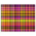 Pink Yellow Madras Plaid Double Sided Flano Blanket (Medium)  60 x50  Blanket Front