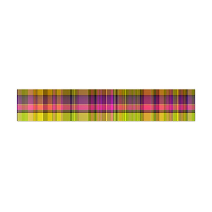 Pink Yellow Madras Plaid Flano Scarf (Mini)