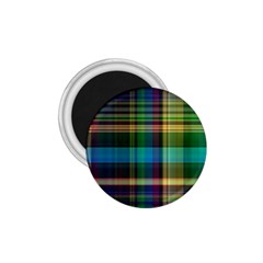 Colorful Madras Plaid 1 75  Magnets by SpinnyChairDesigns