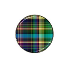 Colorful Madras Plaid Hat Clip Ball Marker by SpinnyChairDesigns