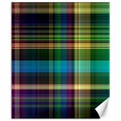 Colorful Madras Plaid Canvas 8  X 10  by SpinnyChairDesigns