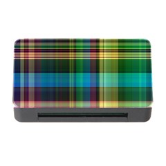 Colorful Madras Plaid Memory Card Reader With Cf by SpinnyChairDesigns