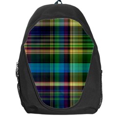 Colorful Madras Plaid Backpack Bag by SpinnyChairDesigns