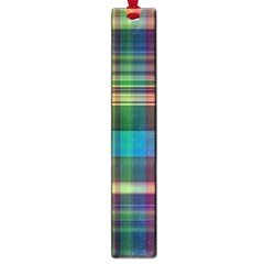 Colorful Madras Plaid Large Book Marks by SpinnyChairDesigns