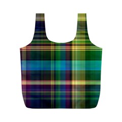 Colorful Madras Plaid Full Print Recycle Bag (m) by SpinnyChairDesigns