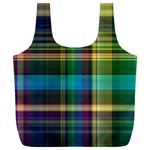 Colorful Madras Plaid Full Print Recycle Bag (XXL) Front