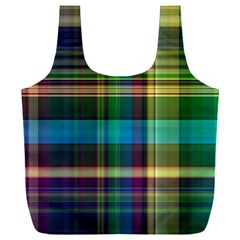 Colorful Madras Plaid Full Print Recycle Bag (xxxl) by SpinnyChairDesigns