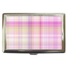 Pink Madras Plaid Cigarette Money Case by SpinnyChairDesigns