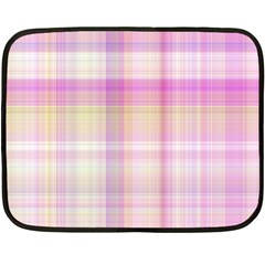 Pink Madras Plaid Fleece Blanket (mini) by SpinnyChairDesigns