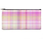 Pink Madras Plaid Pencil Case Front