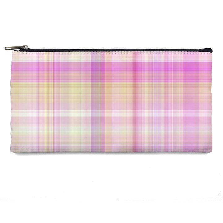 Pink Madras Plaid Pencil Case