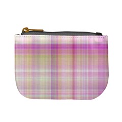 Pink Madras Plaid Mini Coin Purse by SpinnyChairDesigns