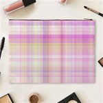 Pink Madras Plaid Cosmetic Bag (XL) Back