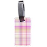 Pink Madras Plaid Luggage Tag (two sides) Back