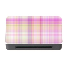 Pink Madras Plaid Memory Card Reader With Cf by SpinnyChairDesigns