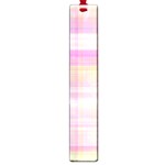 Pink Madras Plaid Large Book Marks Front