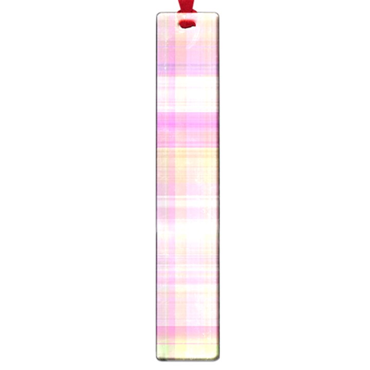 Pink Madras Plaid Large Book Marks